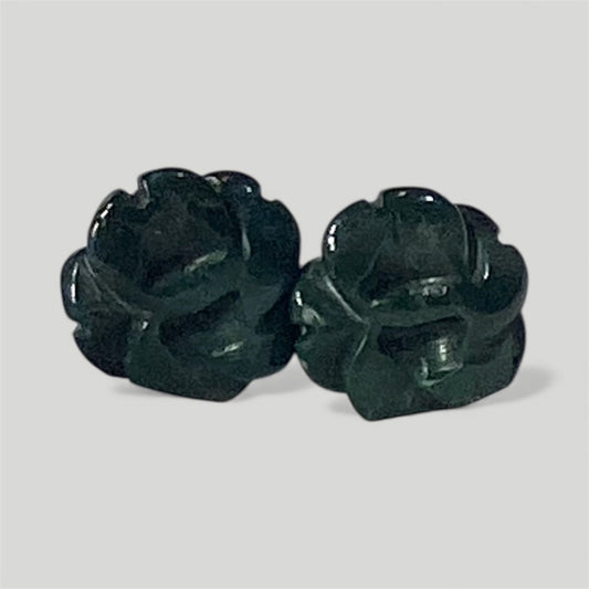 Jasper Flower Post Earrings