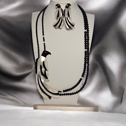Mother of Pearl Earrings and Necklace
